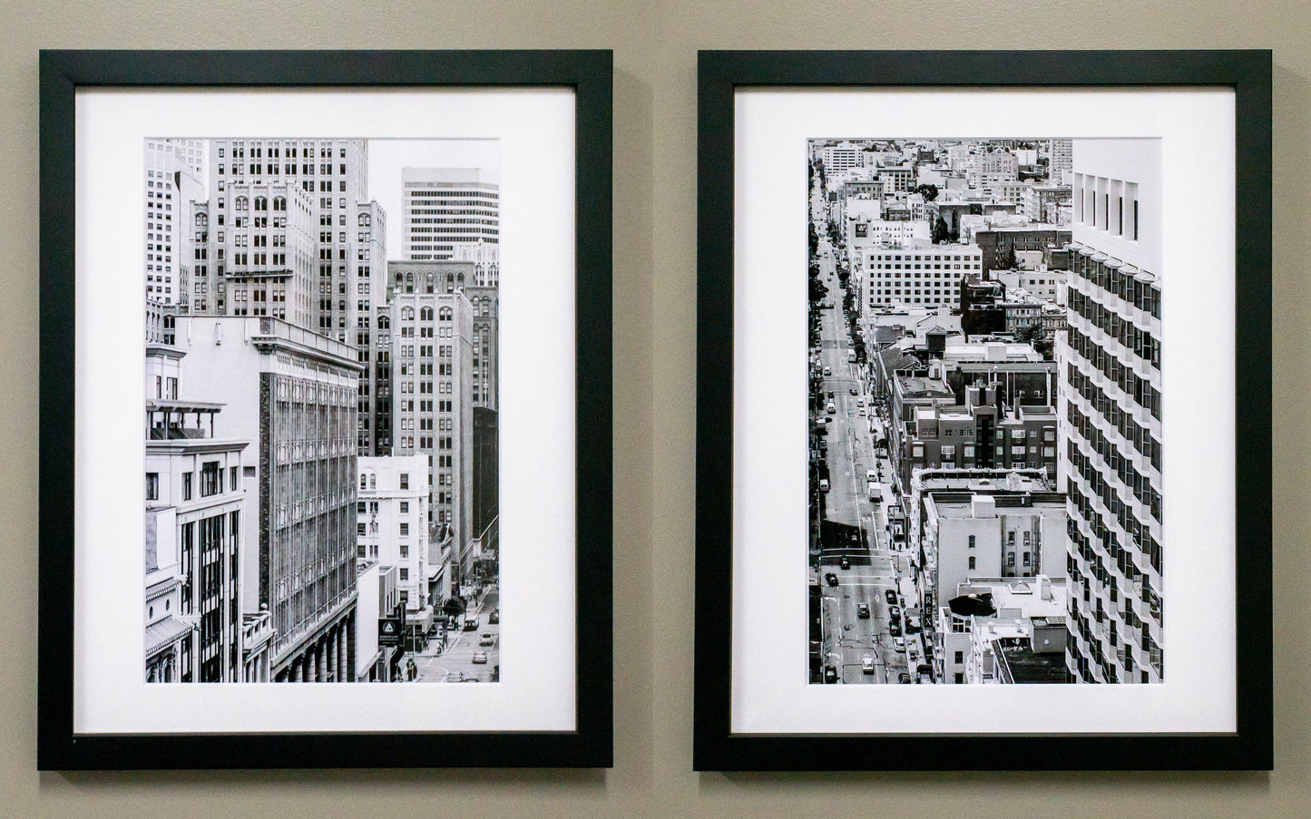 Set of 2: (L) Bush Street Looking East & (R) Sutter Street Looking West, San Francisco - 2009