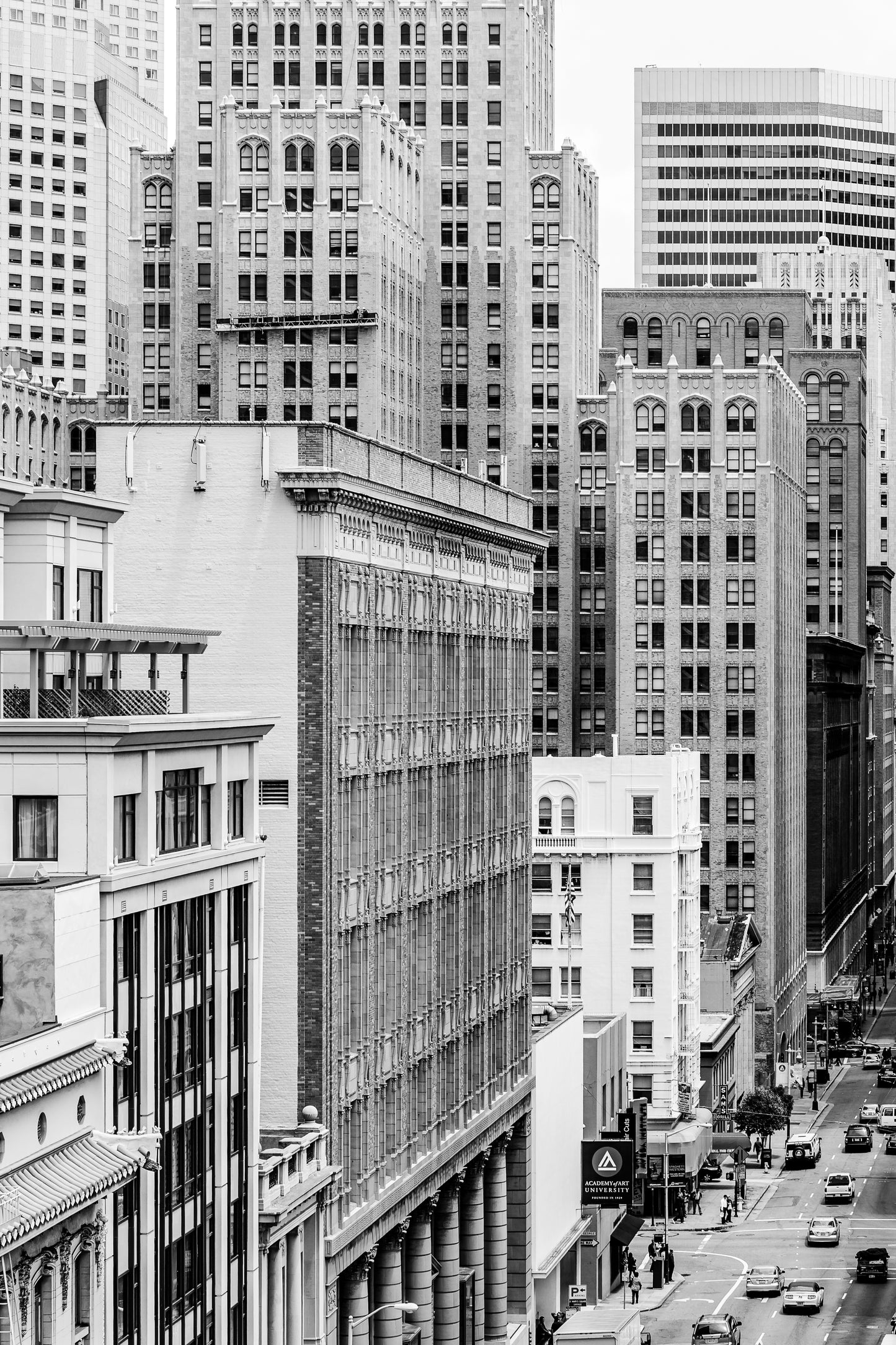 Set of 2: (L) Bush Street Looking East & (R) Sutter Street Looking West, San Francisco - 2009