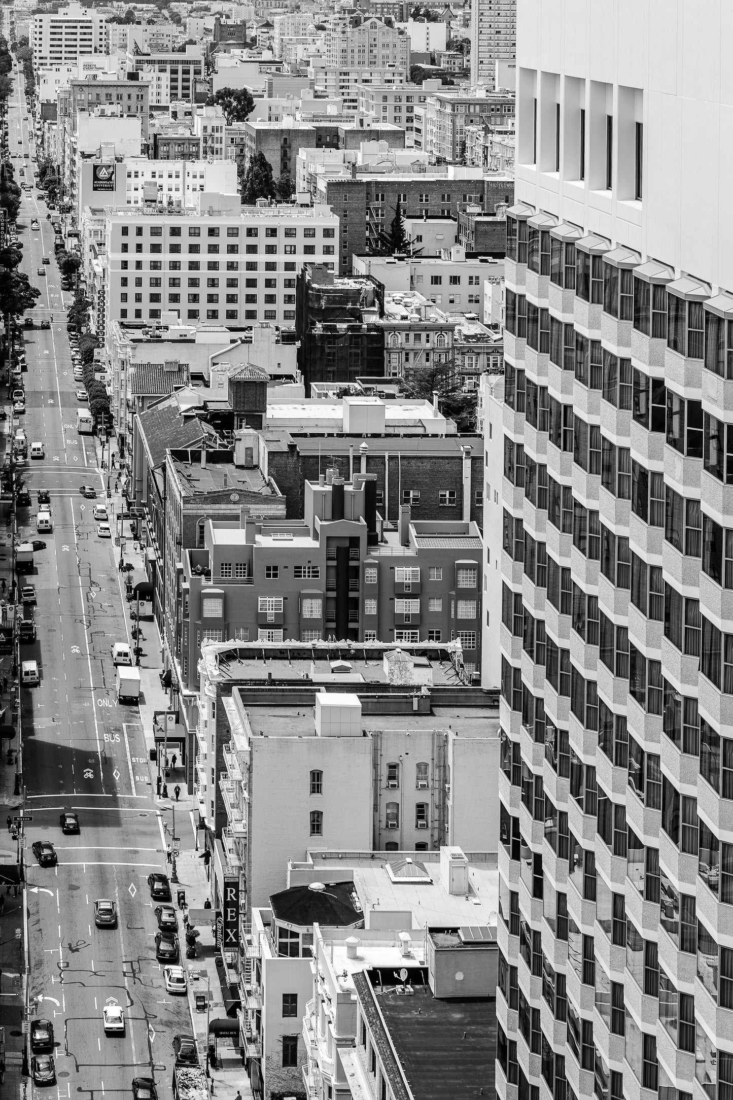 Set of 2: (L) Bush Street Looking East & (R) Sutter Street Looking West, San Francisco - 2009